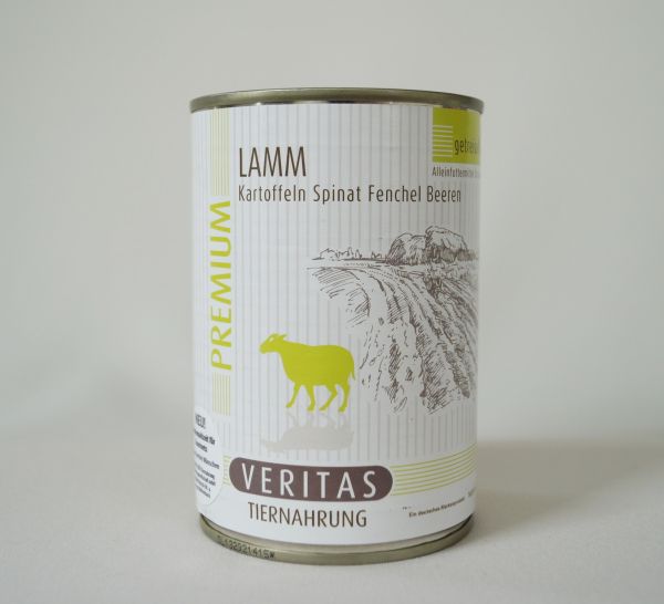 Premium Lammfleisch mit Kartoffeln, Spinat, Fenchel und Beeren 400 g